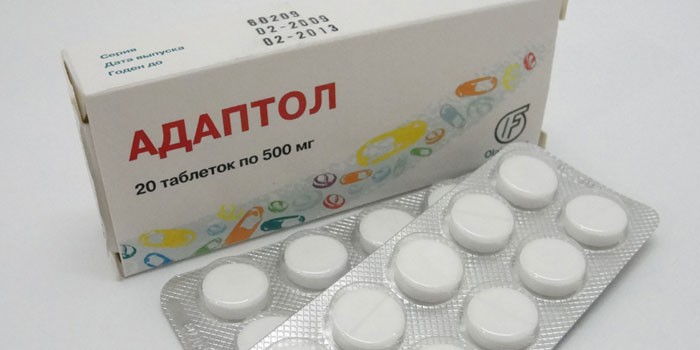 Таблетки Адаптол в упаковке