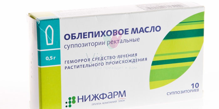 Облепиховое масло в форме суппозиторий