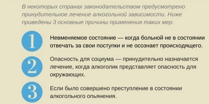 Причины принудительного лечения