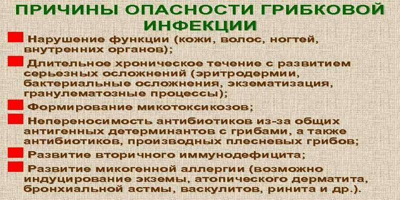 Причины грибковых инфекций