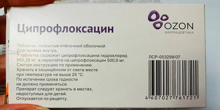 Препарат Ципрофлоксацин