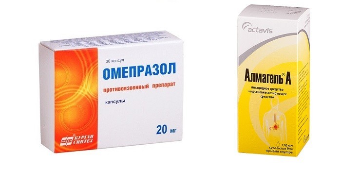 Омепразол, Альмагель