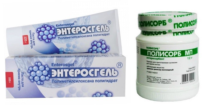 Препараты Энтеросгель и Полисорб