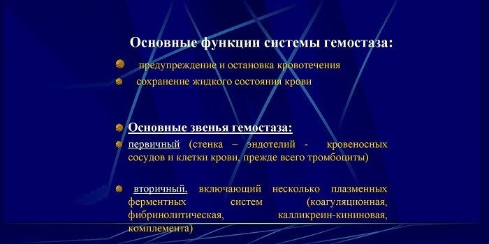 Функции системы гемостаза