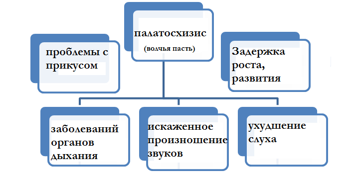 Проблемы, вызванные палатосхизисом 