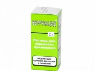Веррукацид – инструкция по применению, показания, состав, форма выпуска и цена
